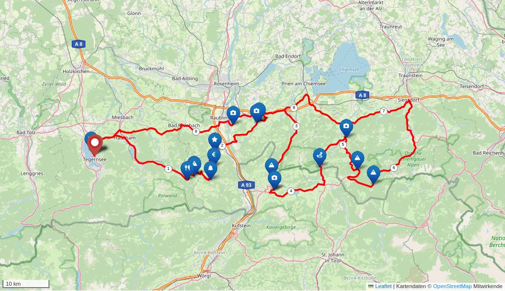 Karte zu Chiemgau