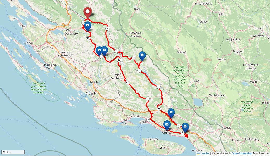 Karte zu Rundtour Omiš